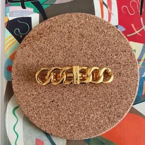 CHANEL 1998 Gold Plated Vintage Hair Clip Hairpin Barrette 98A